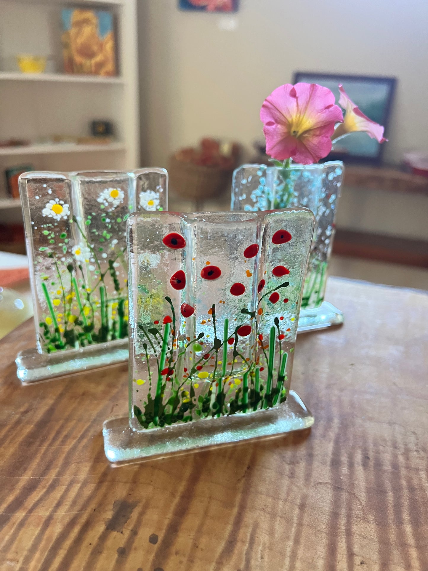 Fused Glass Pocket Vase - In Studio Class