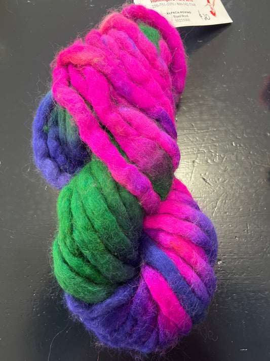 Alpaca chunky/roving hand dyed