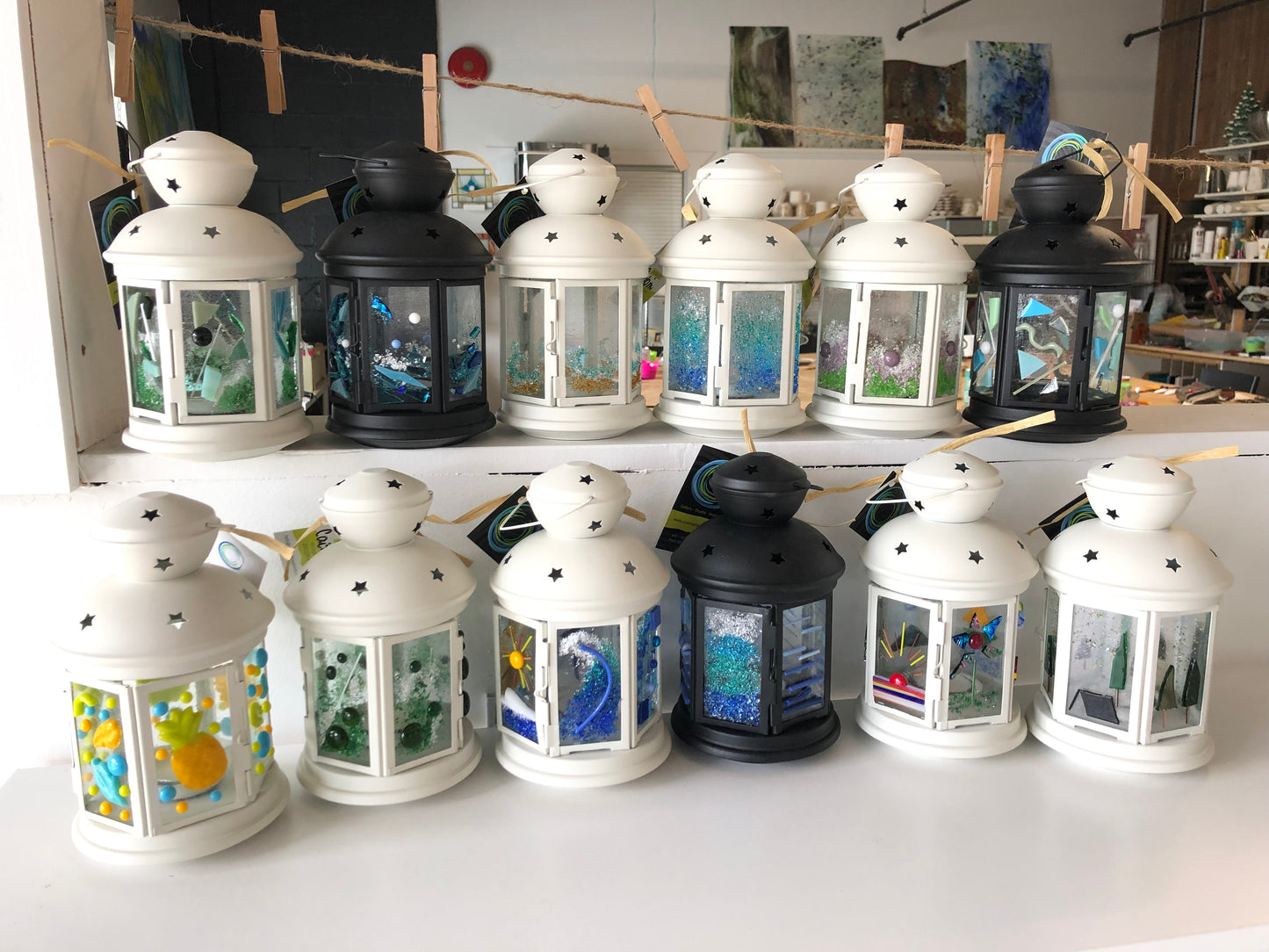 Fused Glass Lanterns